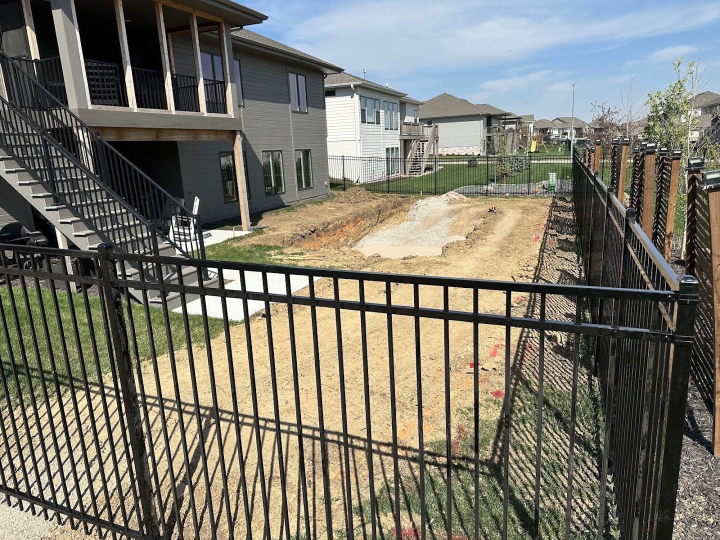 Ornamental steel for pool code compliance